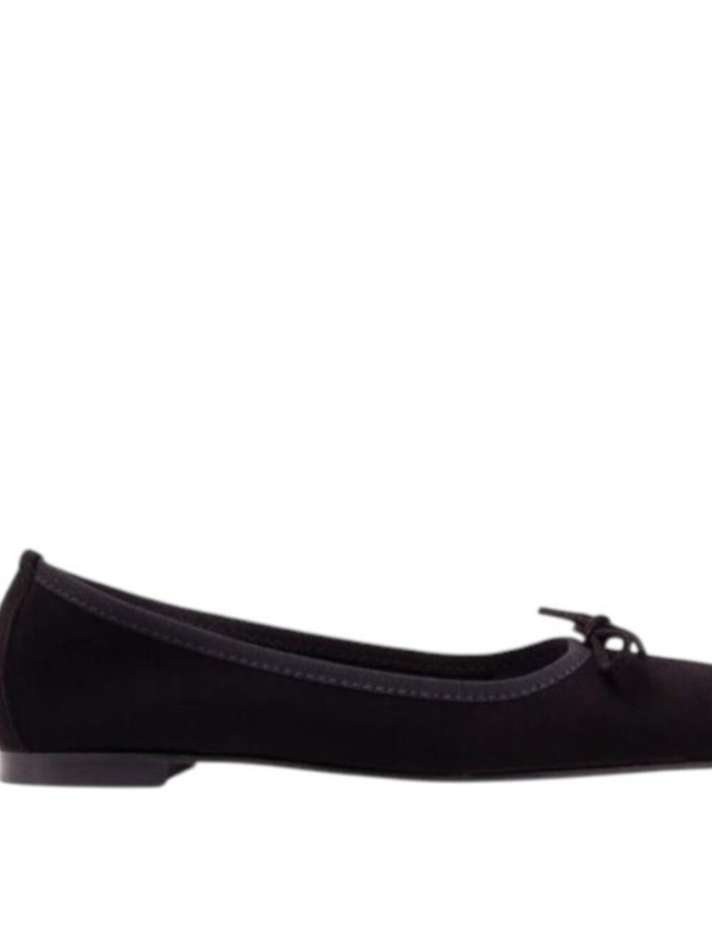 NEW MICHELE LOPRIORE Paloma Ballet Flat w/ Square Toe Black EU 36 (US 6)